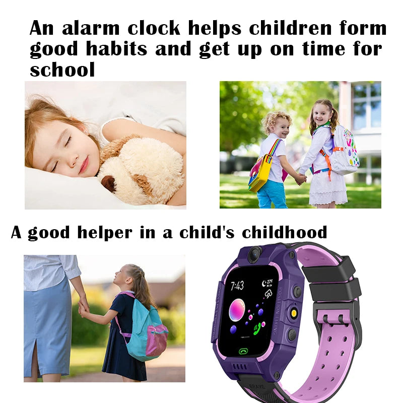 Children's Smart Watch Girl Boy-Smart Watch Children's Watch Age 4-12 Years