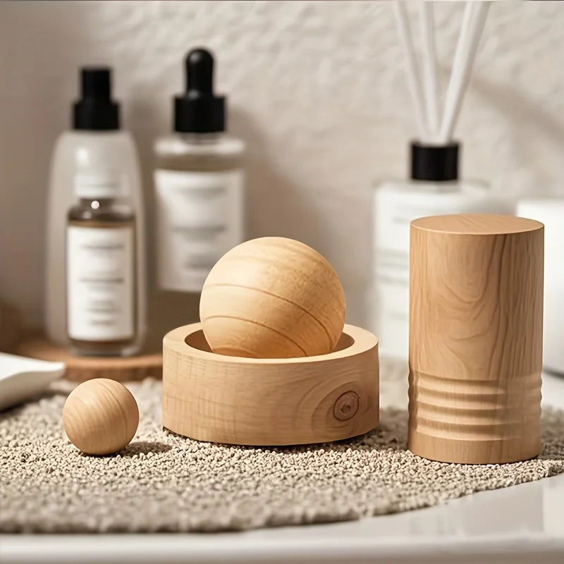 Car & Home Essential Oil Diffuser - Made of Wood Mini Cute Natural Fragrance