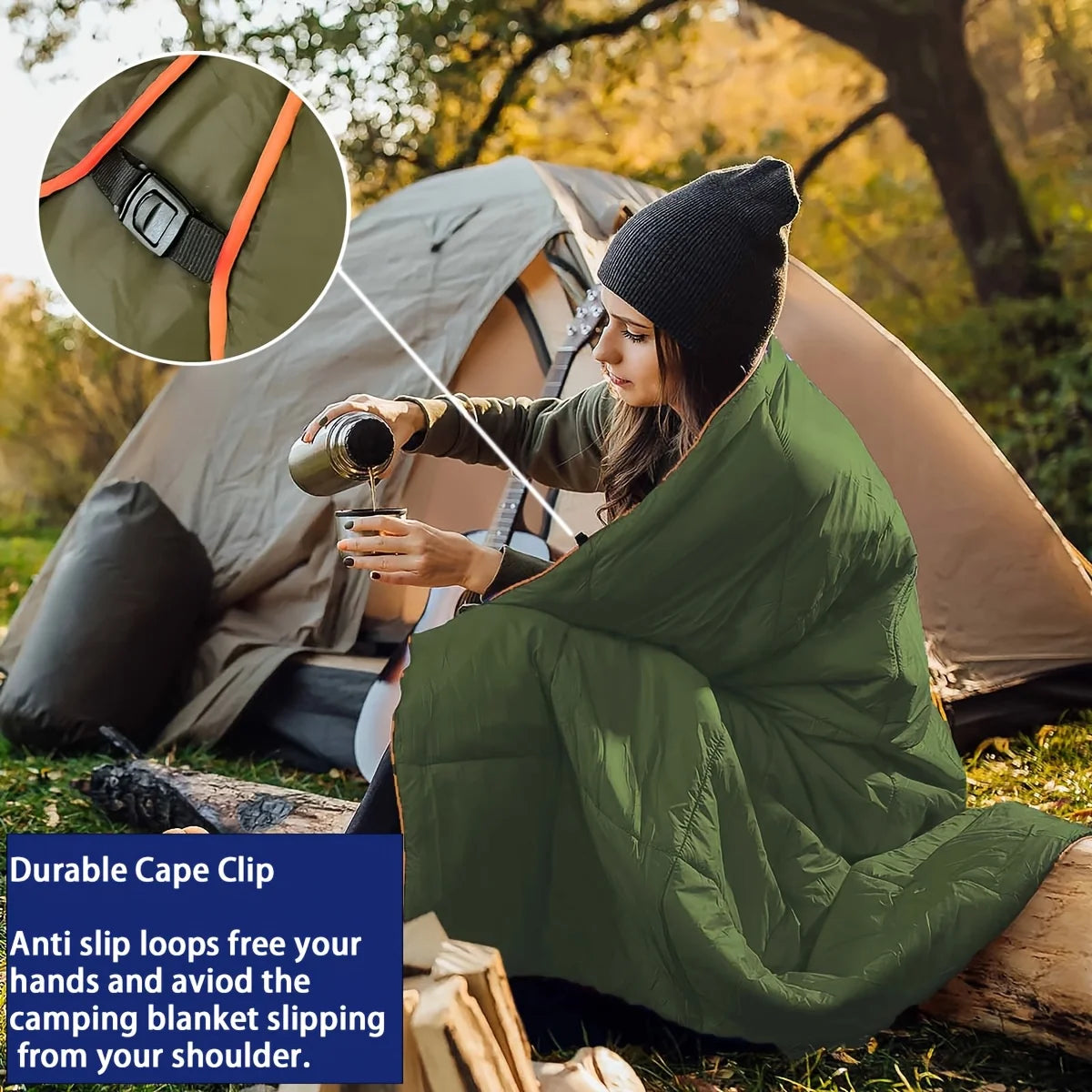 Outdoor Camping Puffy Blanket - Portable, Compact, Comfortable for Camping Adventures