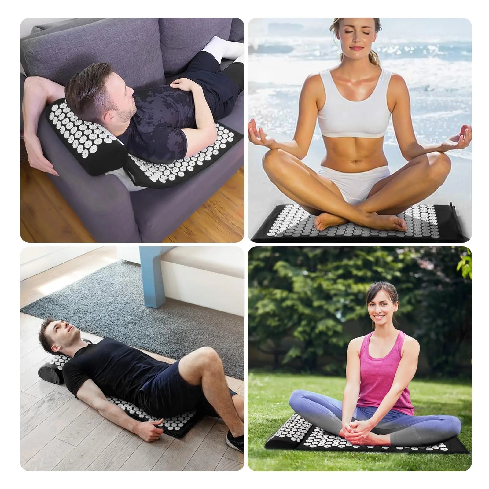 1PC/SET Massager Cushion Acupressure Mat Pillow Relieve Stress Back Pain