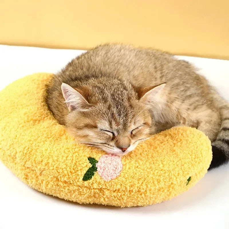 Pet Calming Pillow Comfortable Cute U Shaped Pet Cat Little Pillows Skin-Friendly