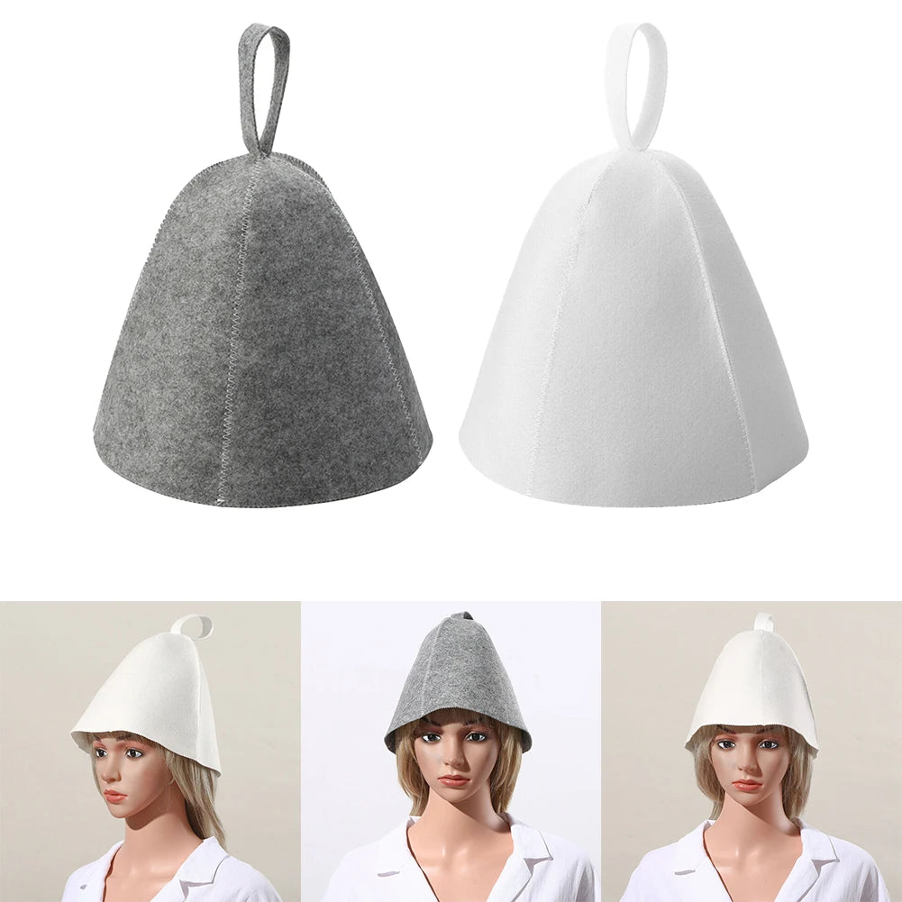 New Sauna Hat Anti Heat Caps Shower Caps Sauna Hat For Bath House Head