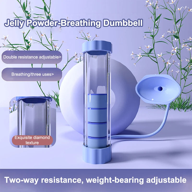 1 Set Breathing Exercise Device Abdominal Muscle Trainer Deep Breathing Dumbbell