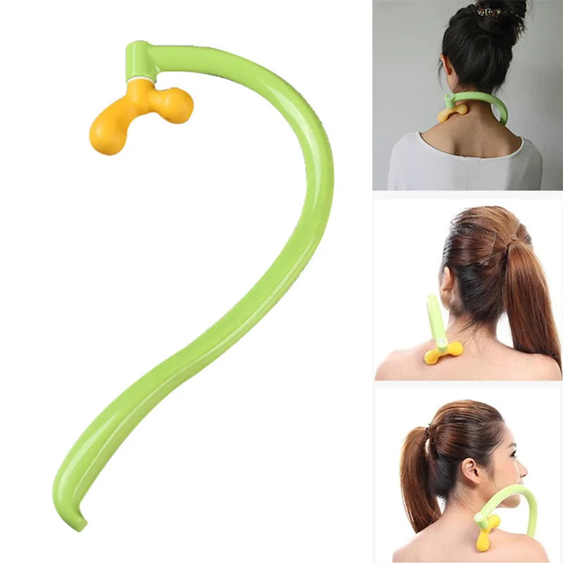 Back Massager Tool Neck Self Muscle Pressure Relieve Stick Manual Massage