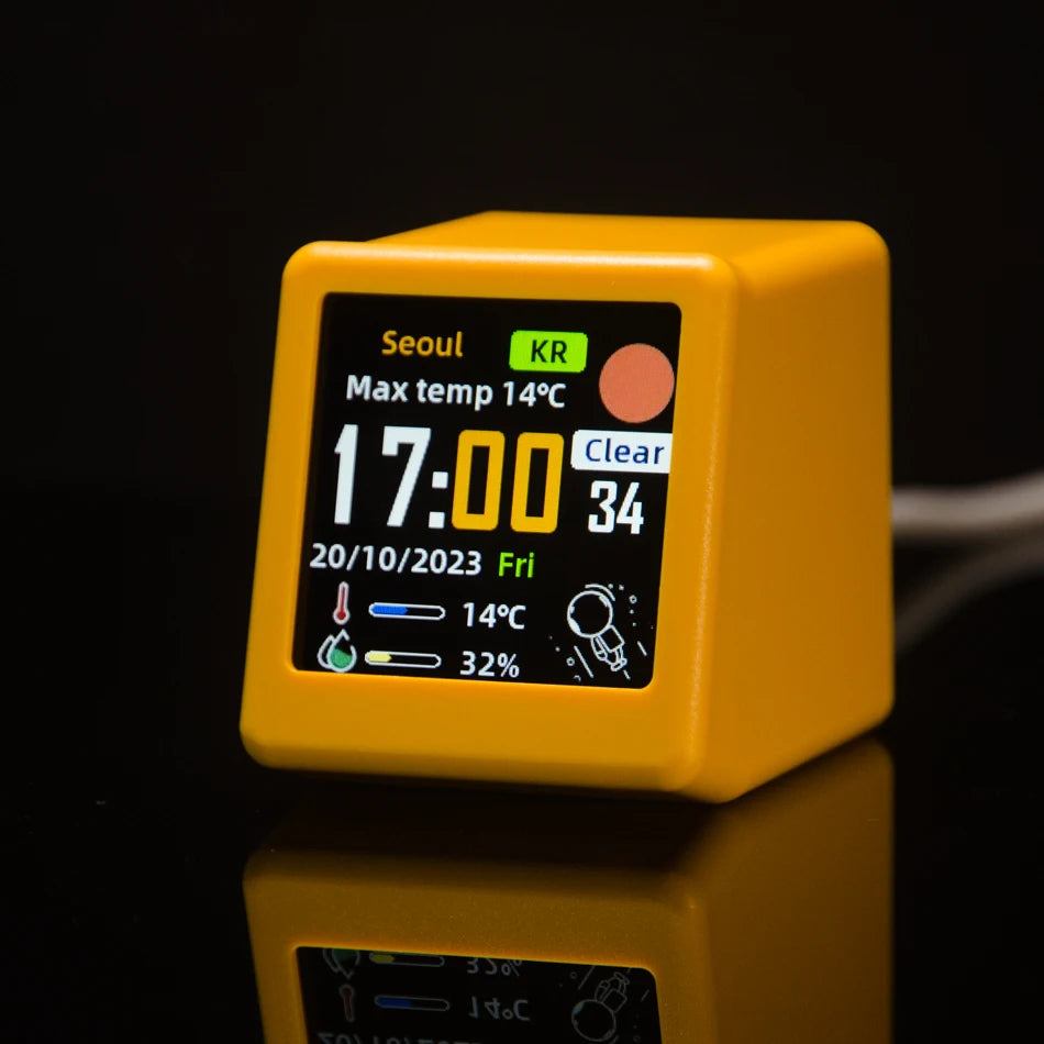 GeekMagic Smalltv-Ultra Cheap Smart gift Desktop Bed Clock WiFi Weather Forecast