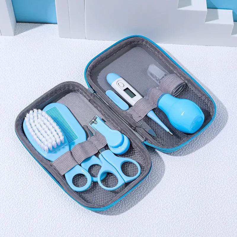 Baby Care Kit (8PCS) - Hospital-Grade Nail Clippers, Soft Brush, Safety Nasal