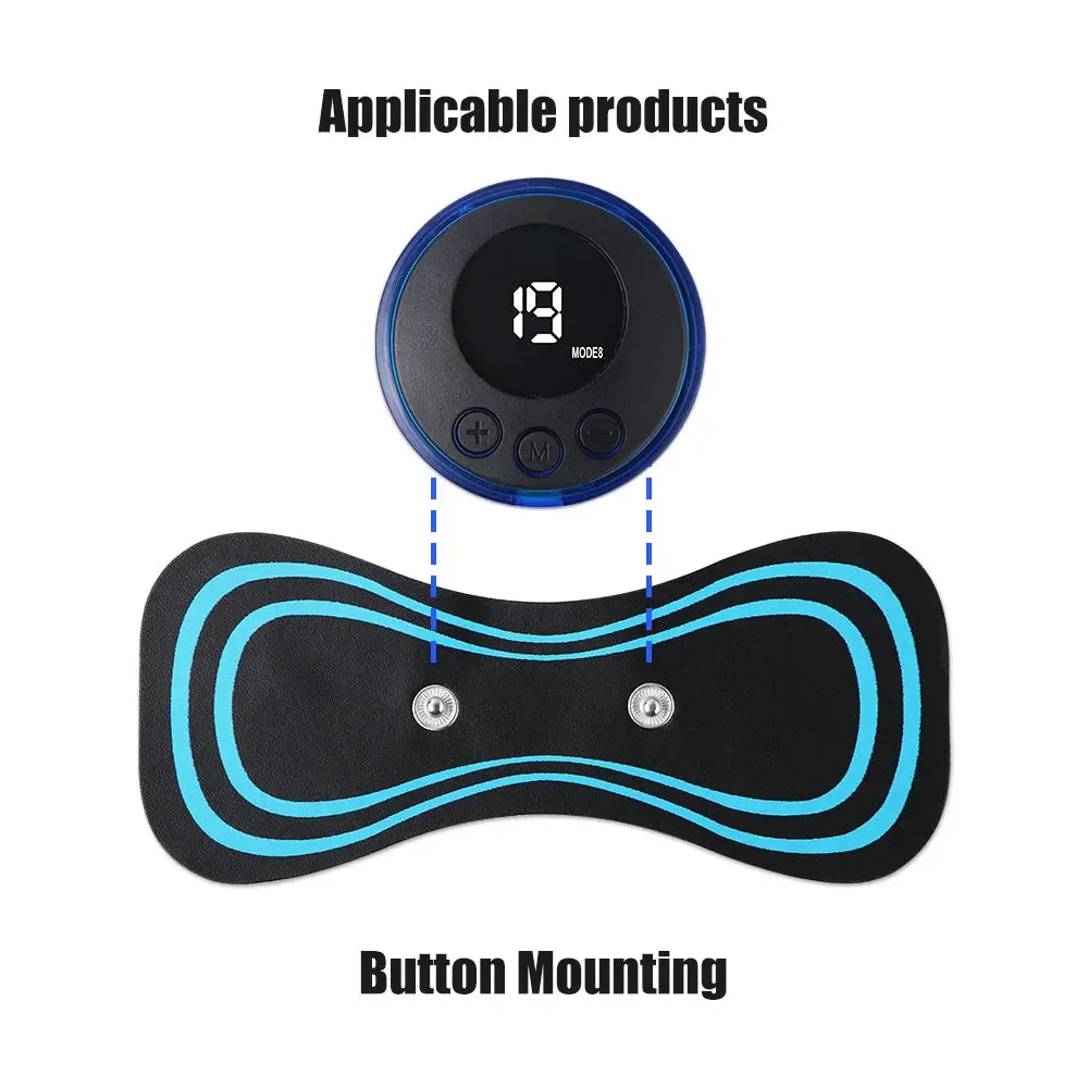 10PCS Portable Mini Electric Neck Back Massager Cervical Massage Patch
