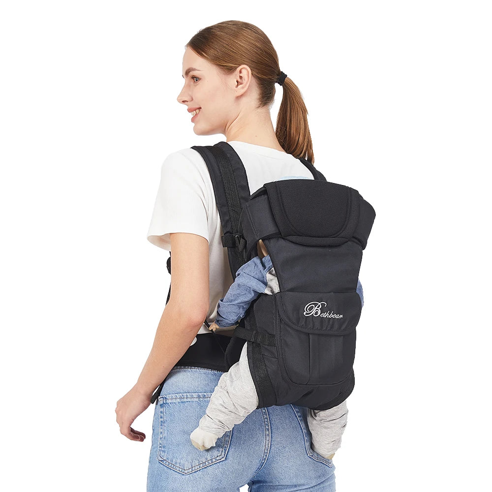 Baby Sling Carrier, 4-in-1 Ergonomic Baby Backpack Carrier, Easily Adjustable Baby