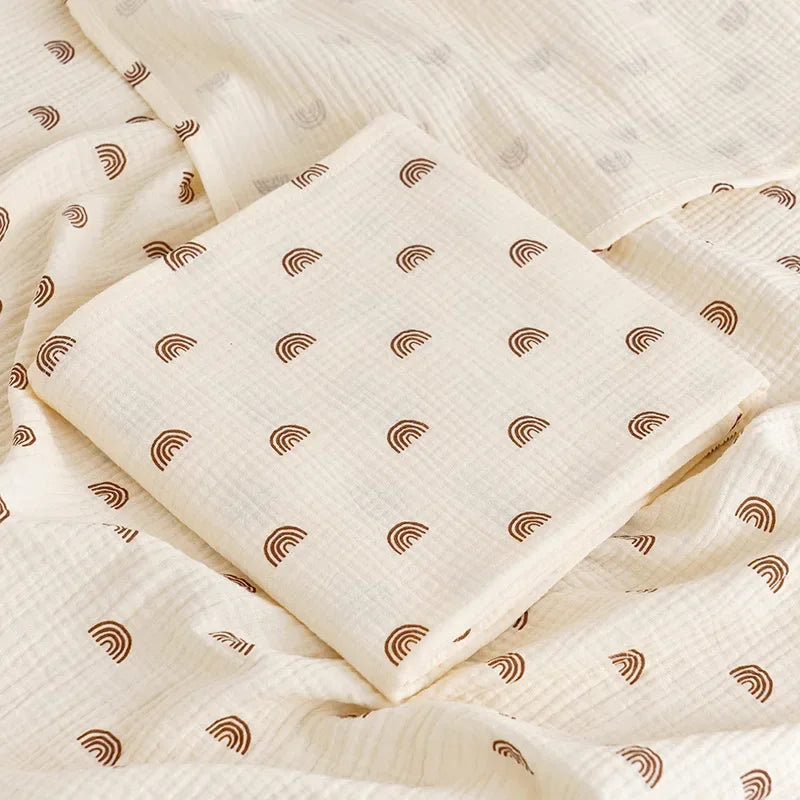 Baby Blanket Newborn Muslin Swaddle 2 Layer Cotton Bath Towel Summer Stroller