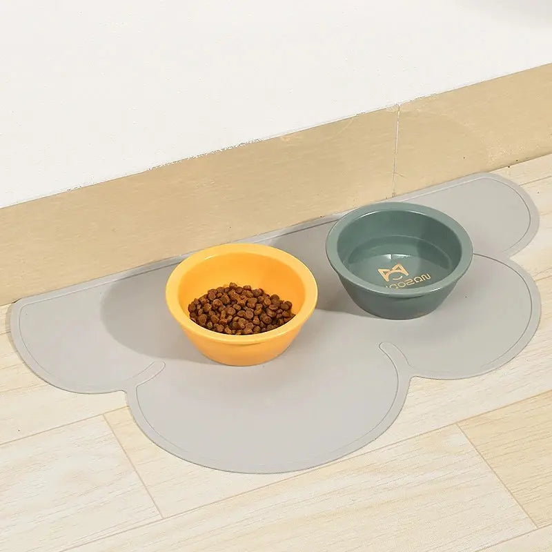 Pet Feeding Mat for Cats and Dogs with Nonspill Nonslip Waterproof Leakage Food