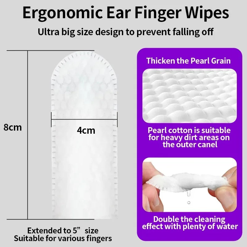 Pet cleaning products  Ear cleaning wipes  Ear care fingertips  Ear mite removal
