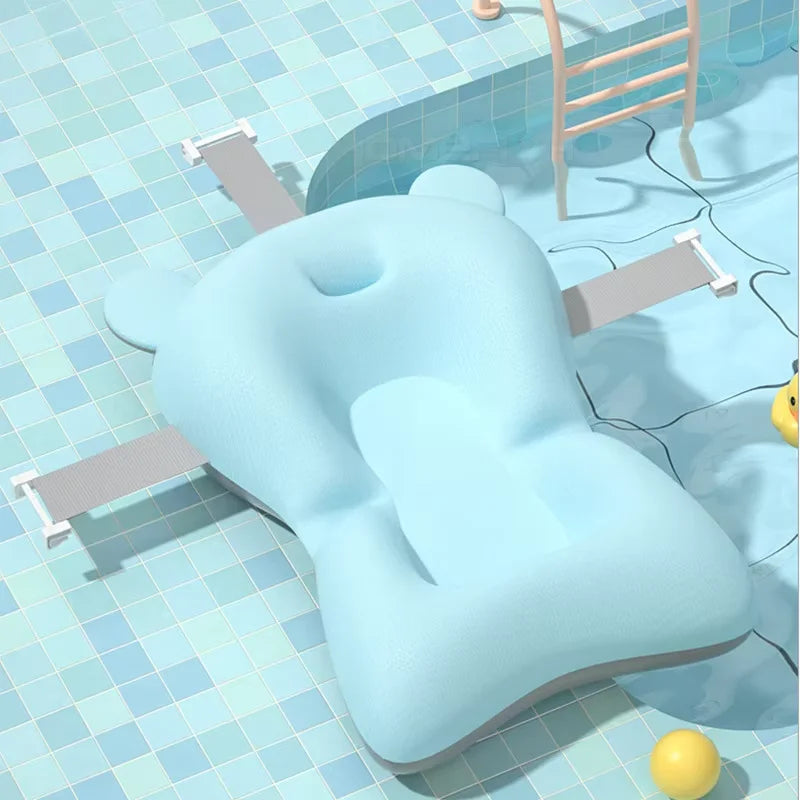 Baby Bath Support Pad Foldable Floating Seat Adjustable Newborn Bathing Cushion