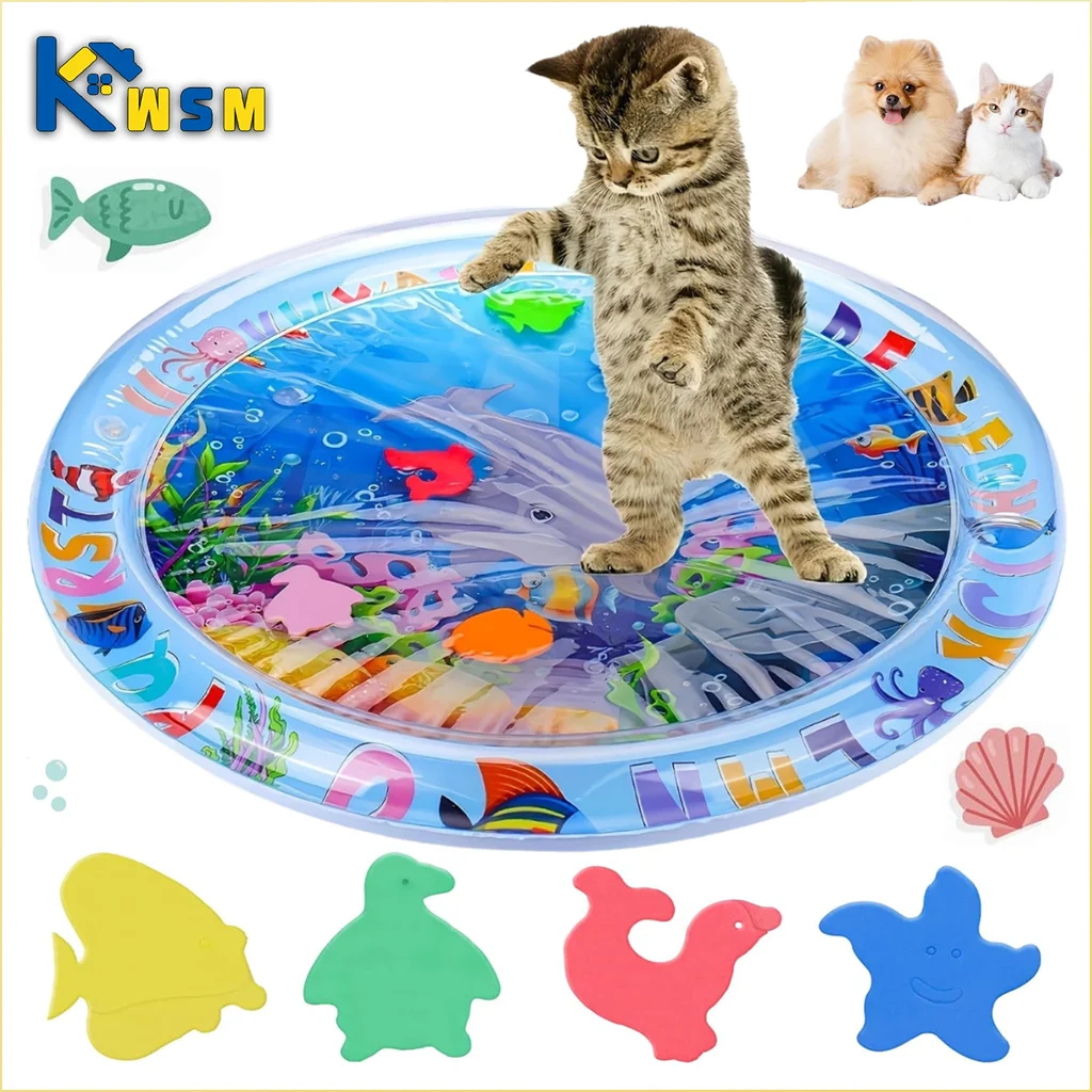 Pet Water Sensory Play Mat for Cats and Dogs Thickened Cooling Pad Interactive