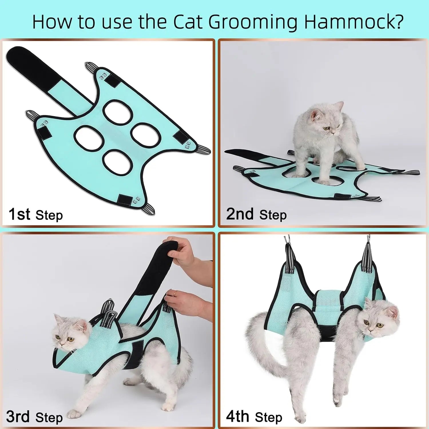 TONG New Pet Cat Grooming Hammock Helper Cat Dog Hammock Dogs Repair
