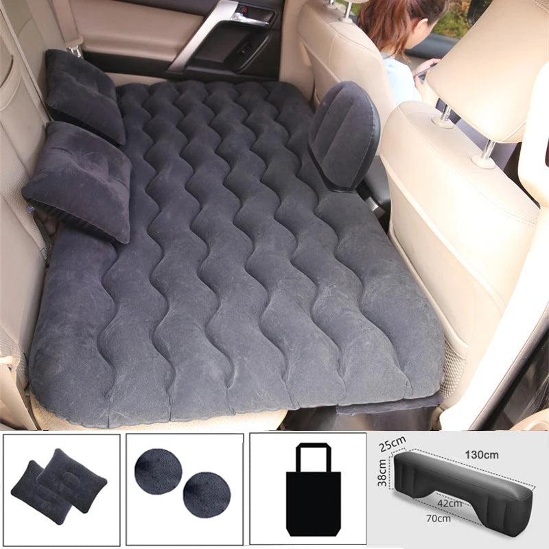 Car Air Inflatable Travel Mattress Bed Universal for Back Seat Multi functional