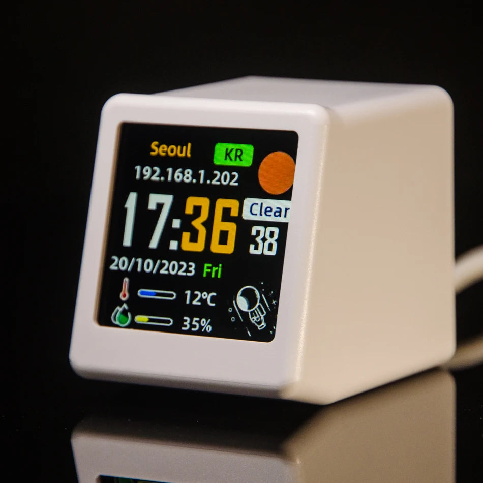 GeekMagic Smalltv-Ultra Cheap Smart gift Desktop Bed Clock WiFi Weather Forecast