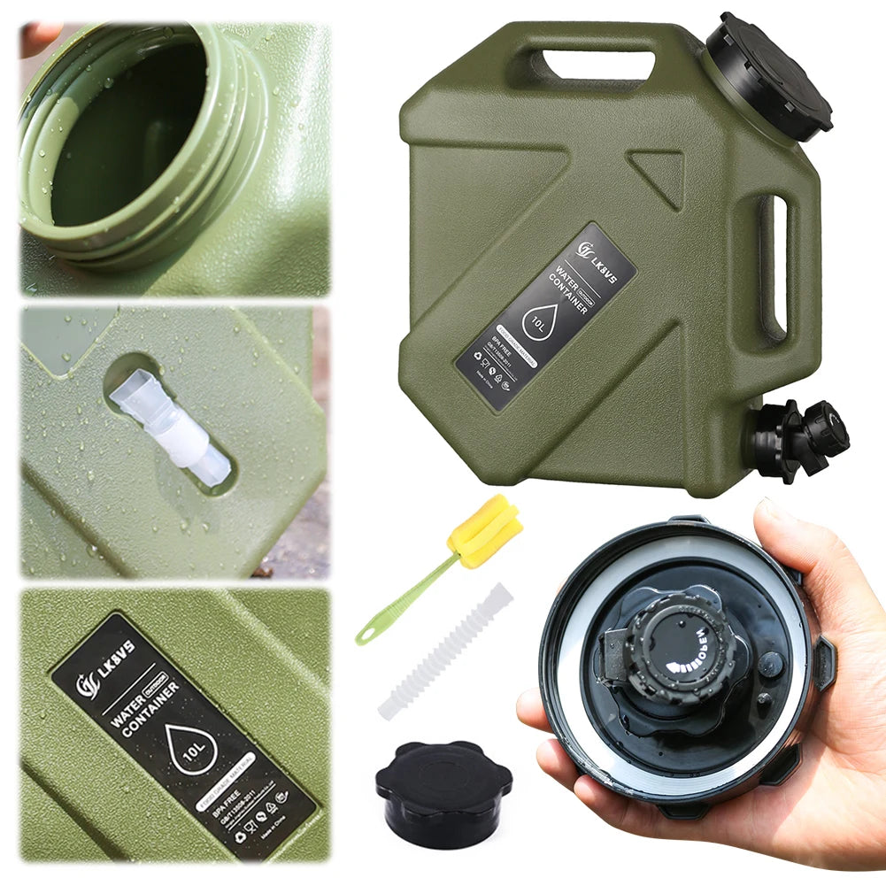 10/18/19/25L Water Jug Camping Water Storage Container with Faucet Driving
