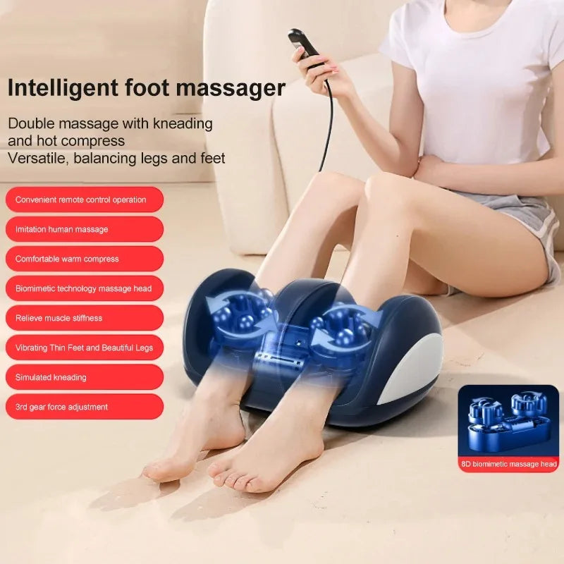 Super Big Electric Foot Leg Massager Deep Tissue Shiatsu Kneading Relax