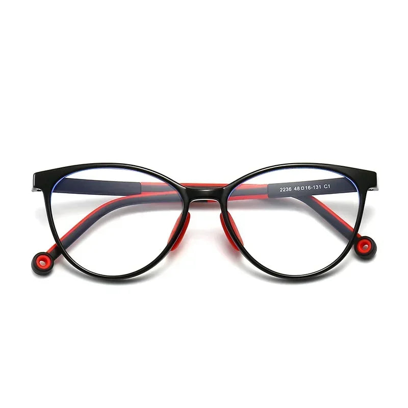 Blue Light Blocking Glasses for Kids Computer Glasses TR90 Frame Clear Lens