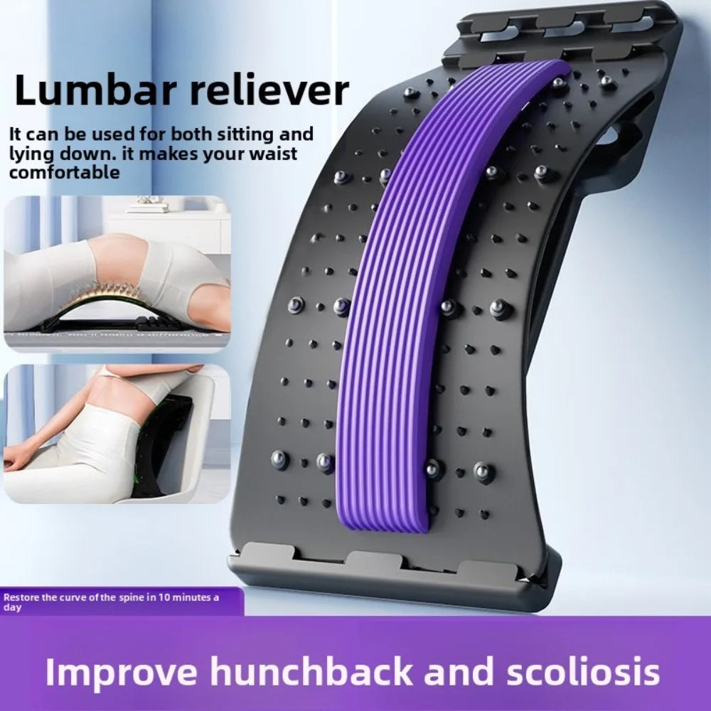 Back Massager Stretch Lumbar Support Relaxation Spine Pain Relief Vertebral