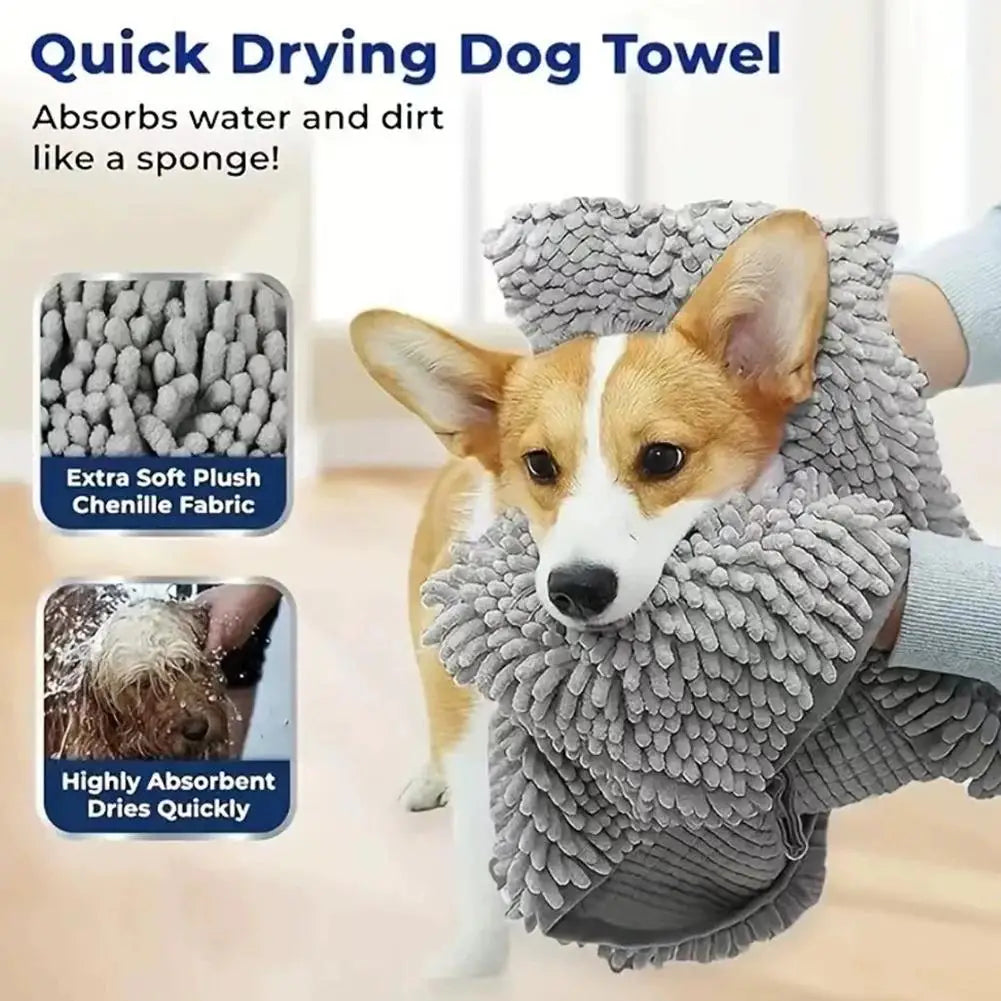 Pet Absorbent Towel Quick Drying Soft For Cat Dog Home Grooming Use Gentle