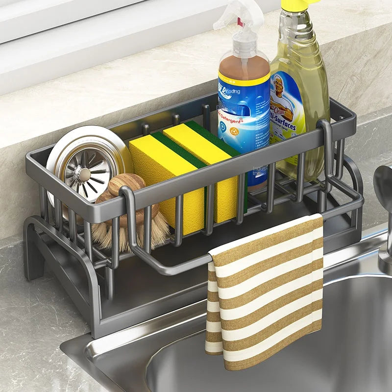 Kitchen Shelf Cleaning Cloth Storage Draining Rack Household Detergent