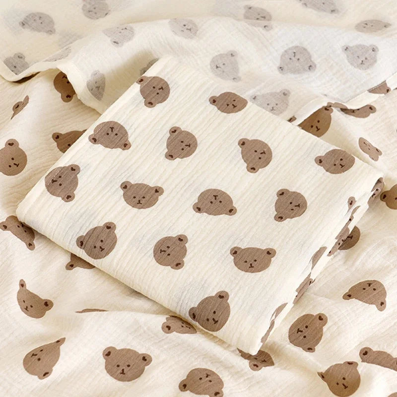 Baby Blanket Newborn Muslin Swaddle 2 Layer Cotton Bath Towel Summer Stroller