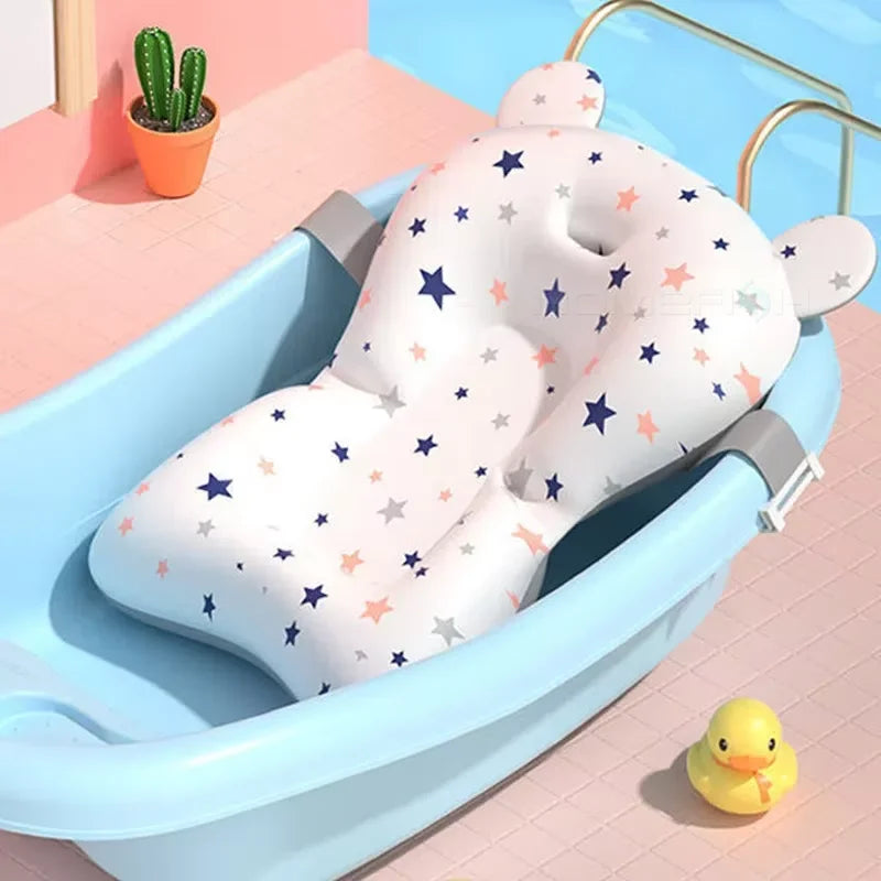 Baby Bath Support Pad Foldable Floating Seat Adjustable Newborn Bathing Cushion
