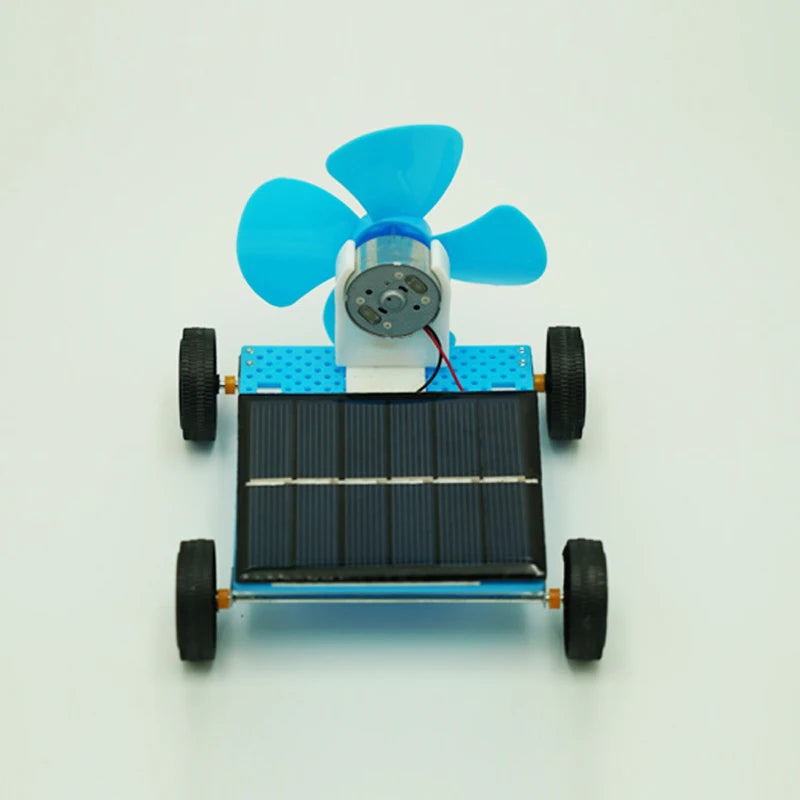 Kids Science Toy Technology Gadget Solar Energy Wind Power Car Physics DIY