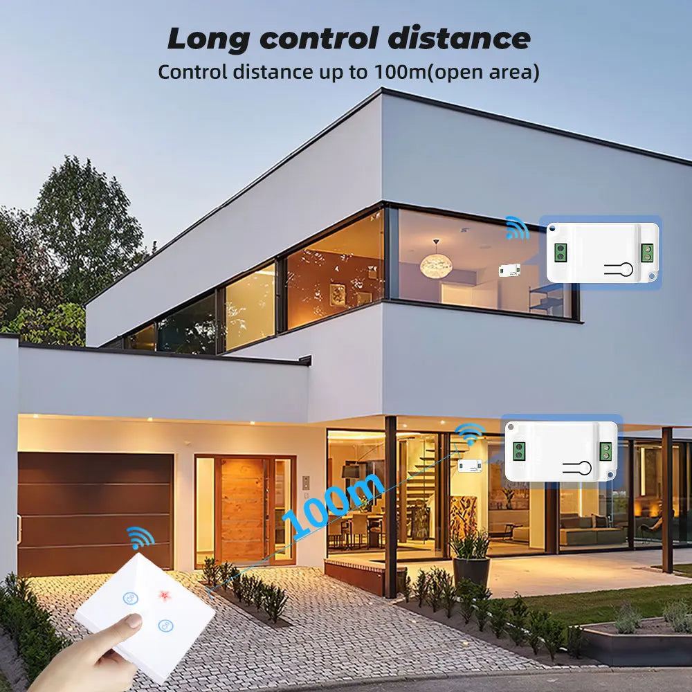 GERMA Smart Home Wireless Touch Switch Light Electrical 433Mhz Remote
