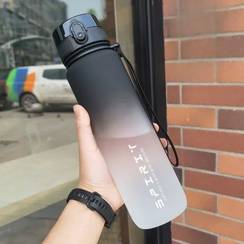 1 Liter Large Capacity Sports Water Bottle Leak Proof Colorful Plastic Cup Drinking