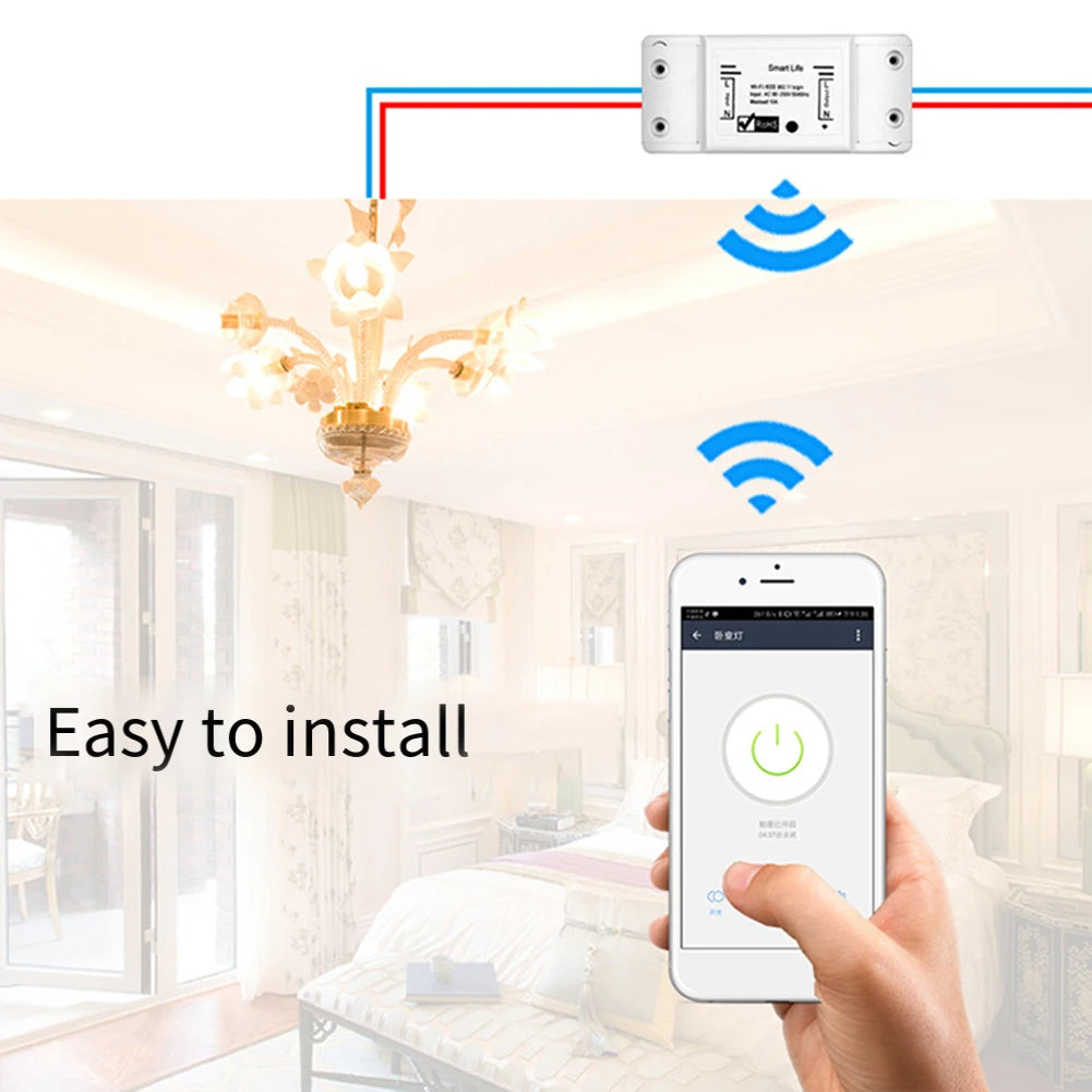 Smart WiFi Switch for Lights and Appliances Timer Functionality Manage