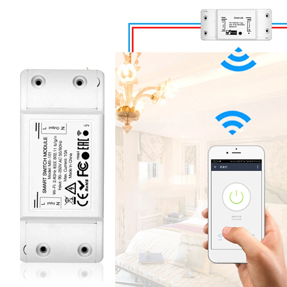 Smart WiFi Switch for Lights and Appliances Timer Functionality Manage