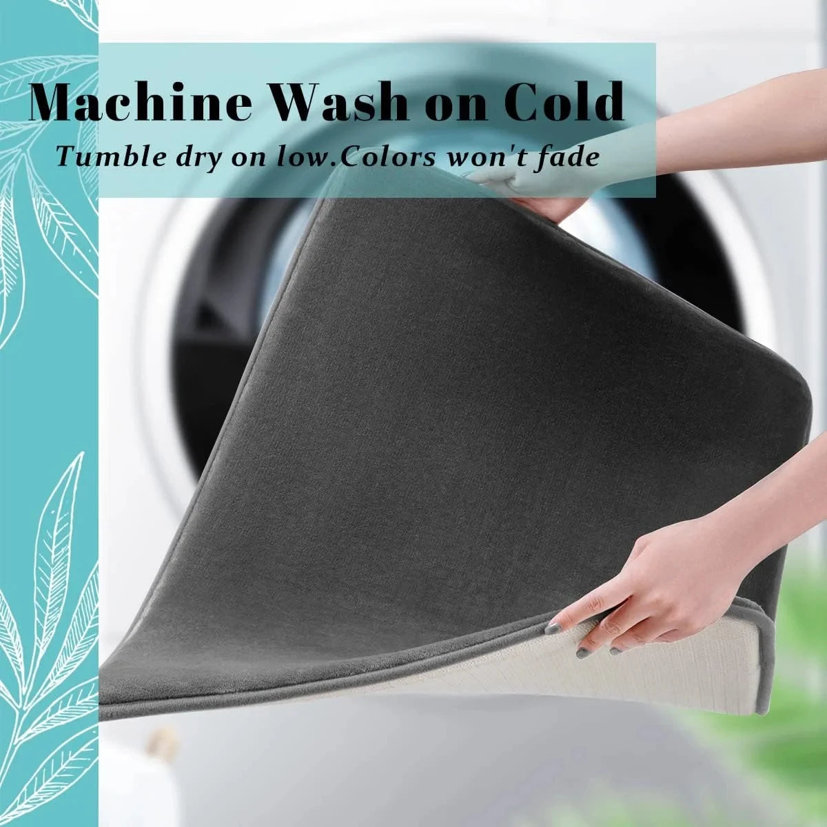 Absorbent Floor Mat Non Slip Bath Mat Anti Slip Coral Velvet Bathroom Floor Mat