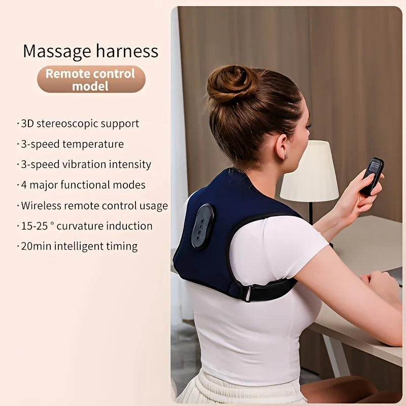 A multifunctional back and shoulder massager，HaveUSBChargin Vibration