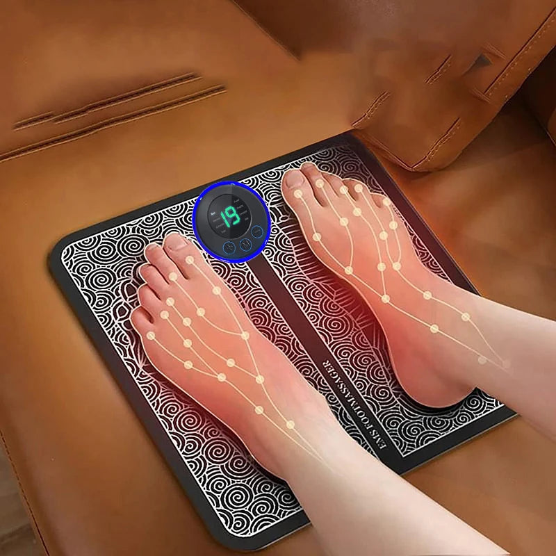 Foot Massager Foldable Portable Electric Massage Pad with Multiple Gear