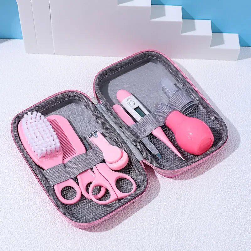 Baby Care Kit (8PCS) - Hospital-Grade Nail Clippers, Soft Brush, Safety Nasal