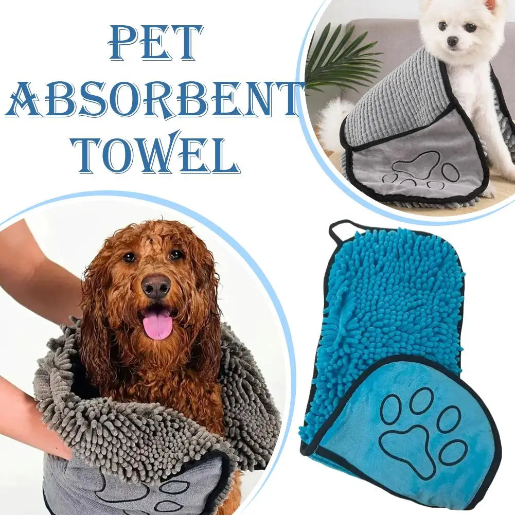 Pet Absorbent Towel Quick Drying Soft For Cat Dog Home Grooming Use Gentle