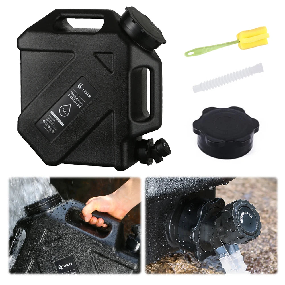 10/18/19/25L Water Jug Camping Water Storage Container with Faucet Driving