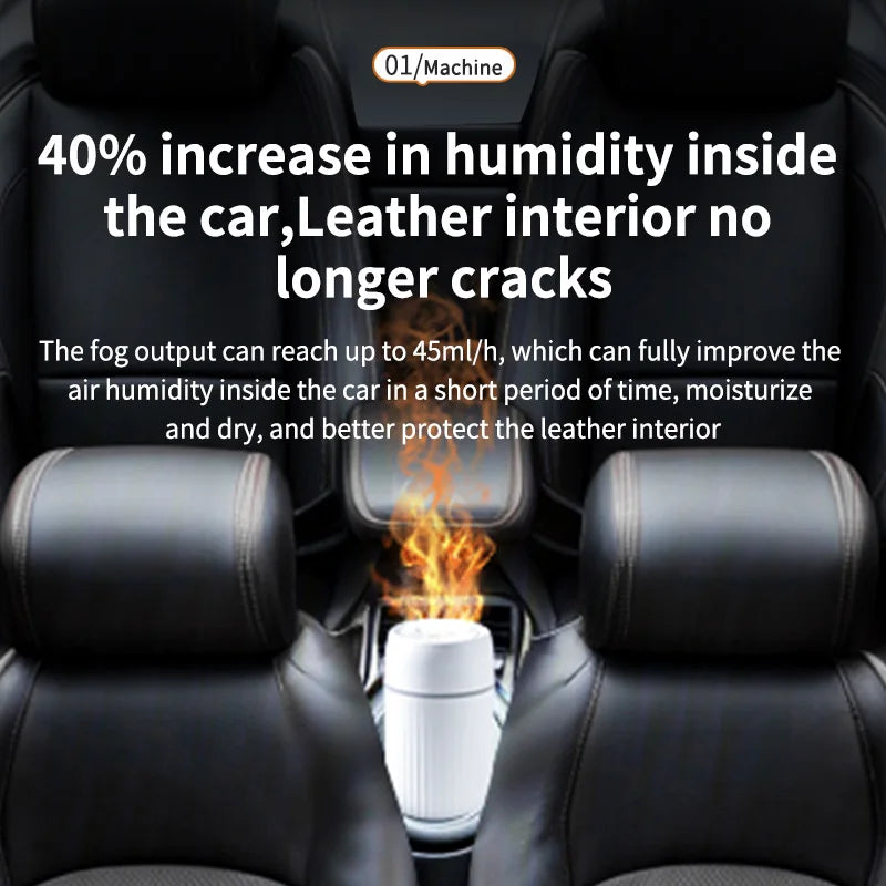Car Aromatherapy Diffuser Humidifier with LED Light  Auto Air Purifier and Aroma Air