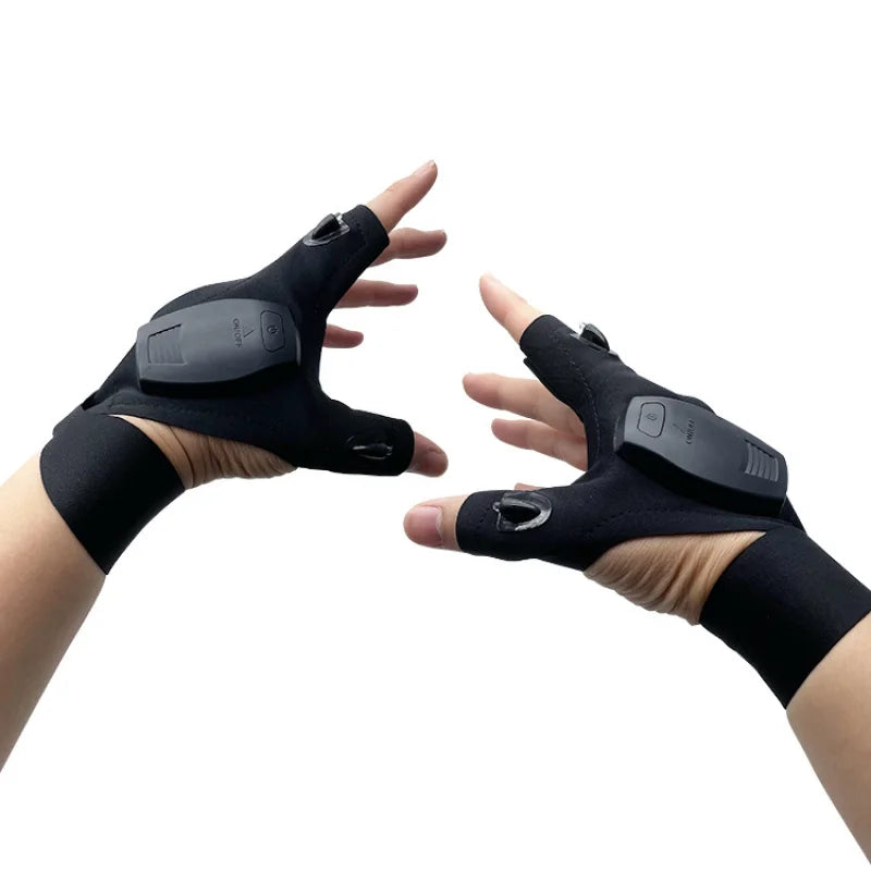 Rechargeable Led Flashlight Glove Gadgets Tools for Fishing Camping Repair
