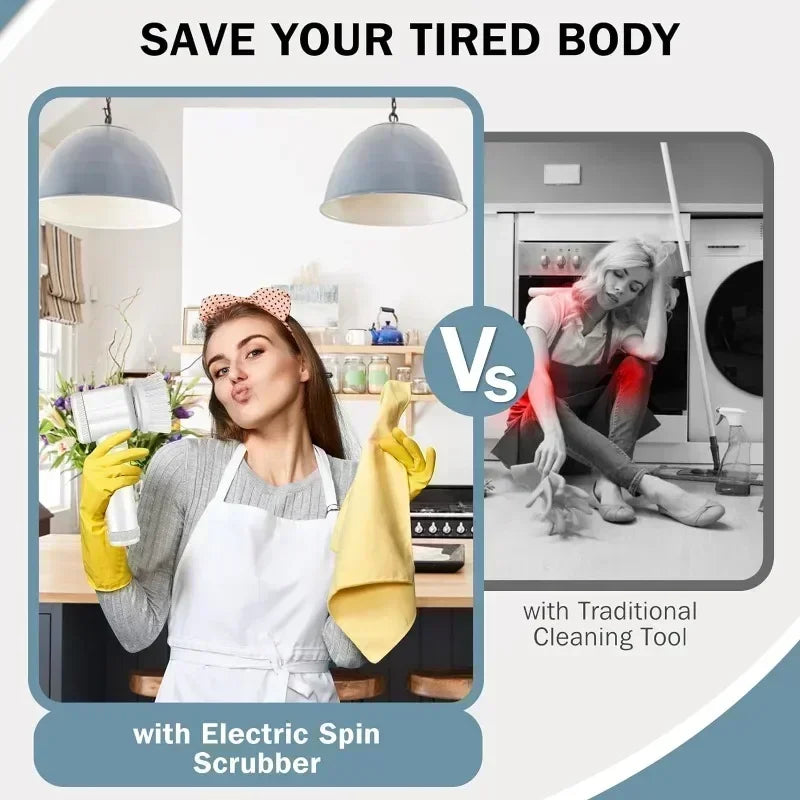 Household electric cleaning brushes, cordless cleaning brushes for kitchen
