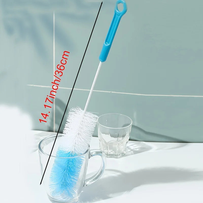 Long Handle Cup Brush,Kitchen Glass Bottle Cleaning Brush,Milk Bottle Tea Cup