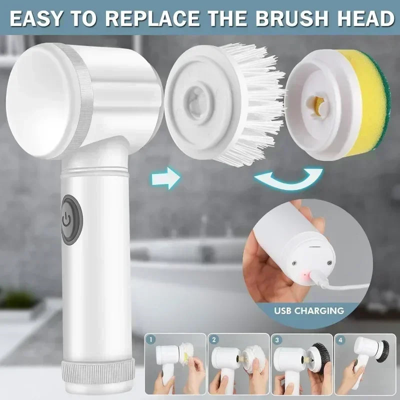 Household electric cleaning brushes, cordless cleaning brushes for kitchen