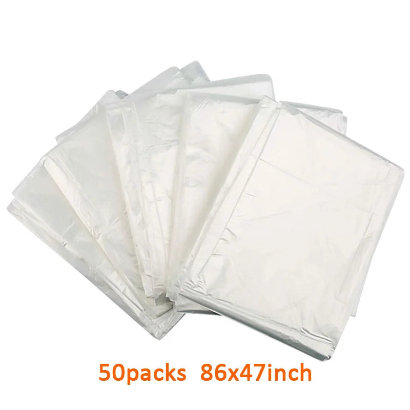 47"x86"  Sauna Blanket Liners Disposable Body Wrap Plastic Sauna Bags 50 Packs